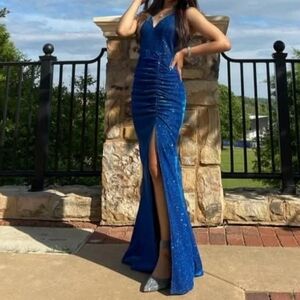 Windsor Mermaid dress in Royal Blue.